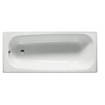 Baignoire avec pieds contesa 150x70cm perce un trou en acier blanc - roca - a236096000