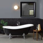 Baignoire style classique blanche et noire romantica