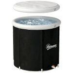Bain froid portable - bain de glace gonflable - spa 280l avec couvercle et pompe