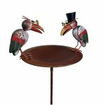 Bain a oiseaux abreuvoir mangeoire perchoir sur pic en métal 22, 5x29x107cm Bain a oiseaux abreuvoir mangeoire perchoir sur pic en métal 22, 5x29x107cm