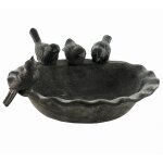 Bain d'oiseau mangeoire a oiseaux grainetier abreuvoir baignoire en fonte grise 8x19, 50x19, 50cm