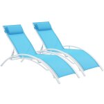 Bain de soleil en aluminium  beauty  - phoenix - bleu - lot de 2