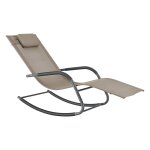 Bain de soleil a bascule acier textile 147 x 63 x 89 cm beige helloshop26 03 0006402