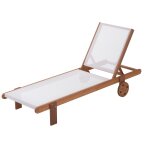 Bain de soleil en bois exotique saïgon - maple - ecru Bain de soleil en bois exotique saïgon - maple - ecru