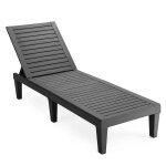 Bain de soleil chaise longue adjustable 190 x 57, 5 x 29 cm confort respirant 5 positions el�gant en ...