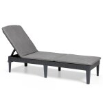 Bain de soleil gris - en imitation r�sine tress�e - allibert by keter - jaipur
