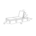 Bain de soleil en imitation r�sine tress�e allibert avec coussins - 4 positions - daytona - marron