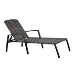 Bain de soleil jardin 4 positions chillvert cozumel 190x63x50 cm rotin synth�tique acier gris