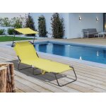 Bain de soleil mtal jaune 180 x 545 x 73 cm
