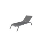 Bain de soleil multiposition en aluminium gris tello hyba