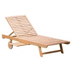 Bain de soleil pliant en acacia kanawa