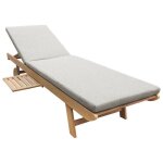 Bain de soleil pliant en acacia kanawa - coussin sable