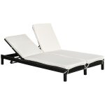 Bain de soleil transat 2 places - grand confort - dossier inclinable multi - positions - matelas fournis ...
