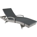 Bain de soleil transat meuble jardin 5 positions gris helloshop26 08 0000226