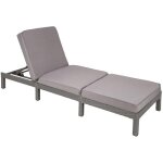 Bain de soleil transat meuble jardin 5 positions gris helloshop26 2208064