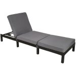 Bain de soleil transat meuble jardin 5 positions noir helloshop26 2208066