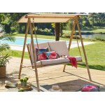 Balancelle 2 places effet bambou baroe - hesp�ride