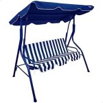 Balancelle de jardin - aktive - 61112 - 3 places - acier - auvent inclinable - marini�re
