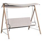 Balancelle de jardin bonagia mtal beige