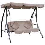 Balancelle de jardin convertible 3 places grand confort inclinaison toit rglable matelas fourni 2l x ...