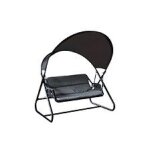 Balancelle de jardin kerada en acier 2 / 3 places - assise en tpep - grey / noir