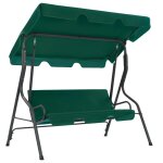 Balancelle de jardin vert 170 x 110 x 153 cm tissu