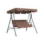 Balan�oire de jardin 3 places avec auvent r�glable, etanche, charge max. 200 kg, id�ale pour les jardins ...