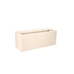 Balconni�re rectangulaire volcania up effet pierre 25 l - beige calcaire - eda