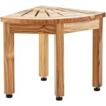 Banc de douche d'angle en teck - duoku - hauteur 12, 4 - rayon de 11, 5 - 100 % bois de teck - résistant ... Banc de douche d'angle en teck - duoku - hauteur 12, 4 - rayon de 11, 5 - 100 % bois de teck - résistant ...