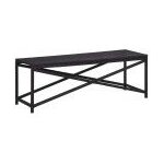 Banc de jardin 120 cm r�sine tress�e noir