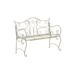 Banc de jardin pour 2 personnes en m�tal vert antique