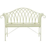 Banc de jardin en acier vert clair 130 cm milazzo