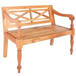 Banc de jardin banquette batavia 98 x 50 x 82 cm bois d'acajou massif marron clair helloshop26 02 0011008 ...