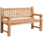 Banc de jardin avec dossier ajour� accoudoirs en bois teck