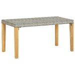 Banc de jardin meuble de patio d'extérieur terrasse 120 cm gris résine tressée et bois d'acacia helloshop26 ... Banc de jardin meuble de patio d'extérieur terrasse 120 cm gris résine tressée et bois d'acacia helloshop26 ...