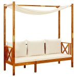 Banc de jardin meuble de patio d'extérieur terrasse avec auvent bois d'acacia solide helloshop26 02 0011343 ... Banc de jardin meuble de patio d'extérieur terrasse avec auvent bois d'acacia solide helloshop26 02 0011343 ...