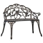 Banc de jardin meuble de patio d'extérieur terrasse de bistrot 100 cm bronze aluminium coulé helloshop26 ... Banc de jardin meuble de patio d'extérieur terrasse de bistrot 100 cm bronze aluminium coulé helloshop26 ...