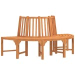 Banc de jardin meuble de patio d'ext�rieur terrasse demi - circulaire tour d'arbre Ø208cm bois massif ...
