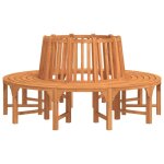 Banc de jardin meuble de patio d'ext�rieur terrasse de tour d'arbre rond diam�tre 208 cm bois massif ...