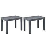 Banc de jardin - vidaxl - anthracite - plastique - 60x38, 5x45 cm - rsistant aux intempries