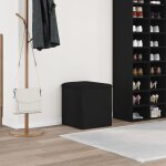 Banc de rangement vidaxl bois noir ch�ne 40x40x45 cm en bois agglom�r�