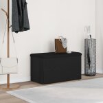 Banc de rangement vidaxl ch�ne noir 80x40x45 cm bois reconstitu�