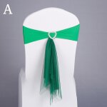 Bandes de chaises extensibles en spandex avec boucle en coeur, ceintures de chaises a noeud papillon ...