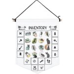 Bannire murale blanche en polyester, support mural pour broches, pour boucles d'oreilles, colliers, ...