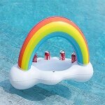 Bar de piscine gonflable rainbow cloud ¿ porte - gobelet flottant et station de collations pour les ...