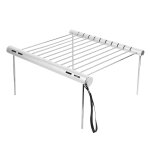 Barbecue  charbon de bois en acier inoxydable, gril pliable et portable pour camping en plein air, cuisine, ...