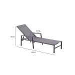 Bari - lot de 2 transats gris fonc�