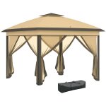 Barnum automatique pop - up 3, 3l x 3, 3l x 2, 88h m moustiquaire sac beige