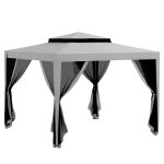 Barnum de jardin 3l x 3l m avec moustiquaires m�tal polyester gris