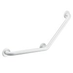 Barre coudée 135 d32 400x400 3 points fixation nylon blanc - delabie - 5081n Barre coudée 135 d32 400x400 3 points fixation nylon blanc - delabie - 5081n